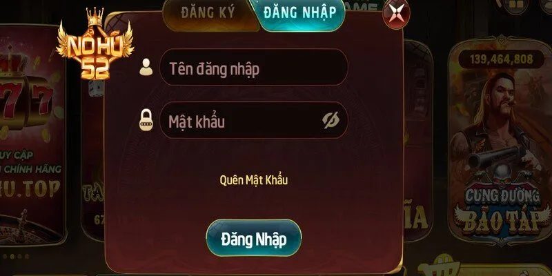 Hướng dẫn nhanh các bước đăng nhập Nohu52 trên web